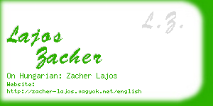 lajos zacher business card